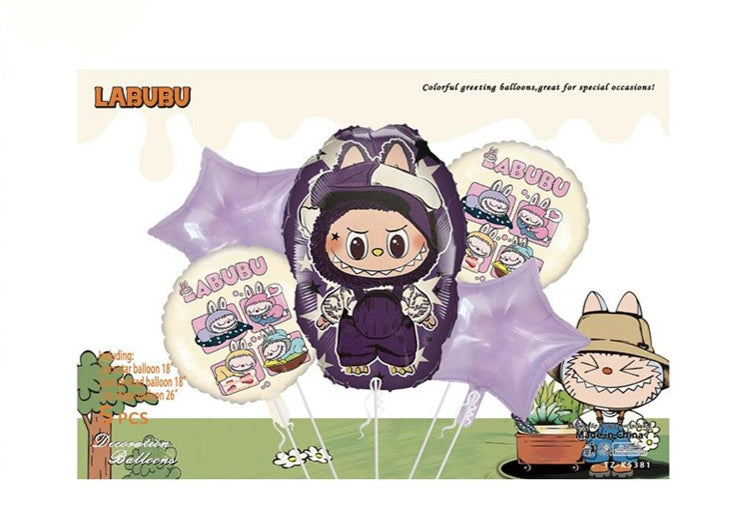 Labubu Shaped Foil Balloon – Cartoon Party Decoration Balloon