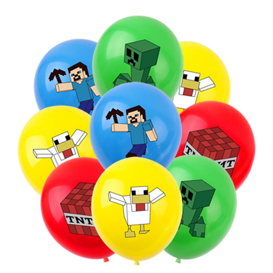MINECRAFT2 Balloons 12 pcs 12" Birthday Party Fun DECOR AU STOCK