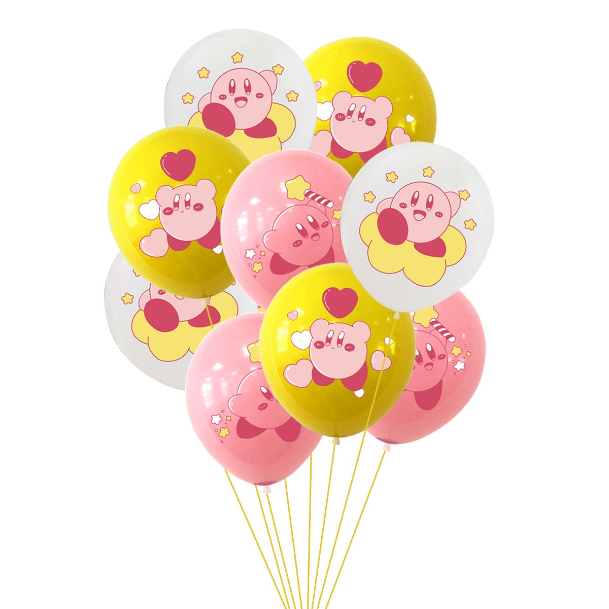Kirby Balloons 9 ps 12" Latex Happy Birthday Party Fun KIDS DECOR AU