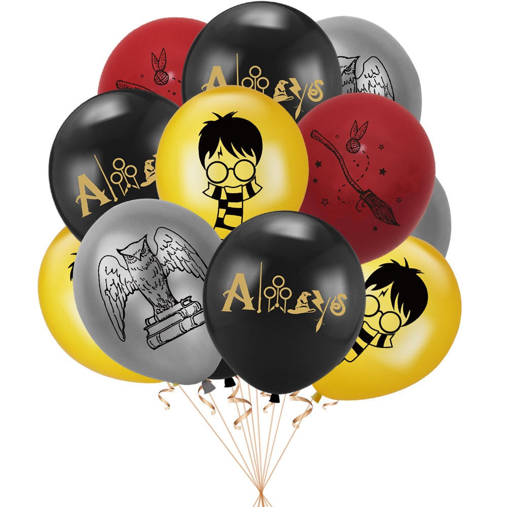 Harry potter Balloons Happy birthday KIDS banner party decor cake topper