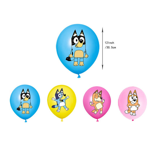 Bluey1 Balloons 8 ps 12" Latex Happy Birthday Party Fun KIDS DECOR AU dogs pink