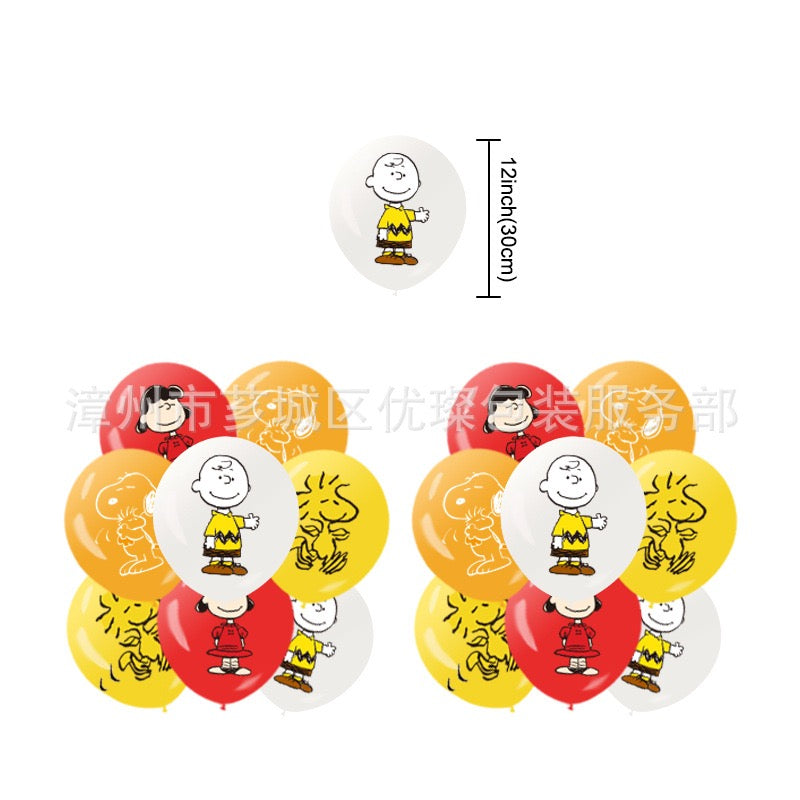 Snoopy Balloons Happy birthday KIDS banner party decor cake topper