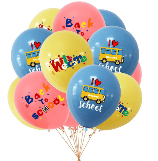 welcome back to school Balloons 6 ps 12" Latex Happy Party Fun KIDS DECOR AU