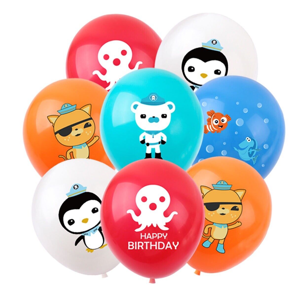octonauts Balloons Happy birthday KIDS banner party set decor cake topper AU