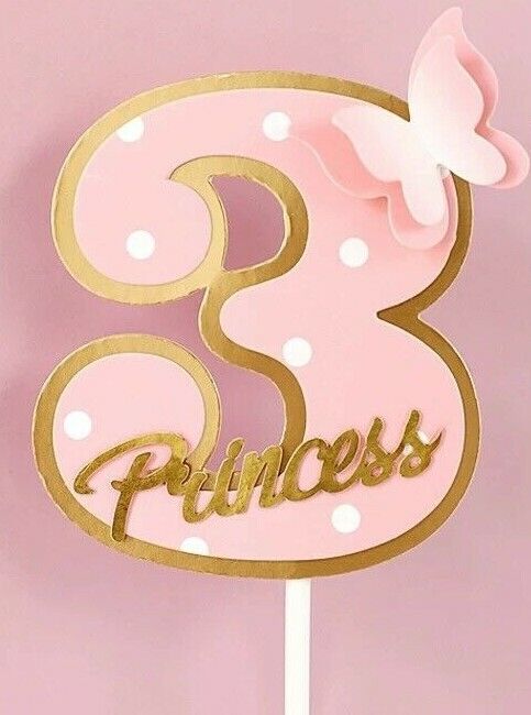 Happy birthday cake topper one two three first second third 1 to 3