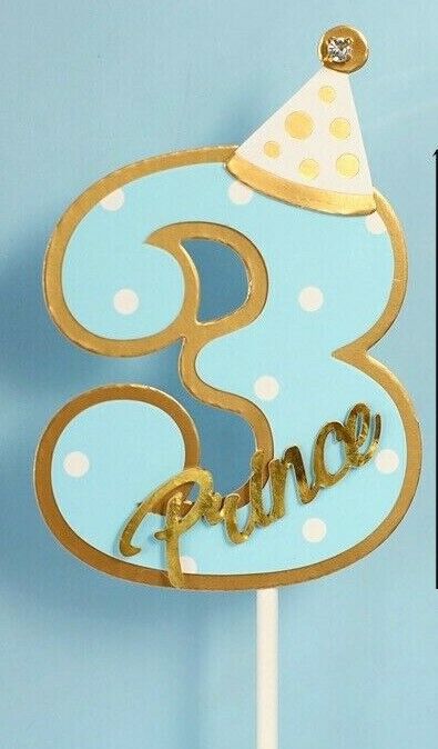 Happy birthday cake topper one two three first second third 1 to 3
