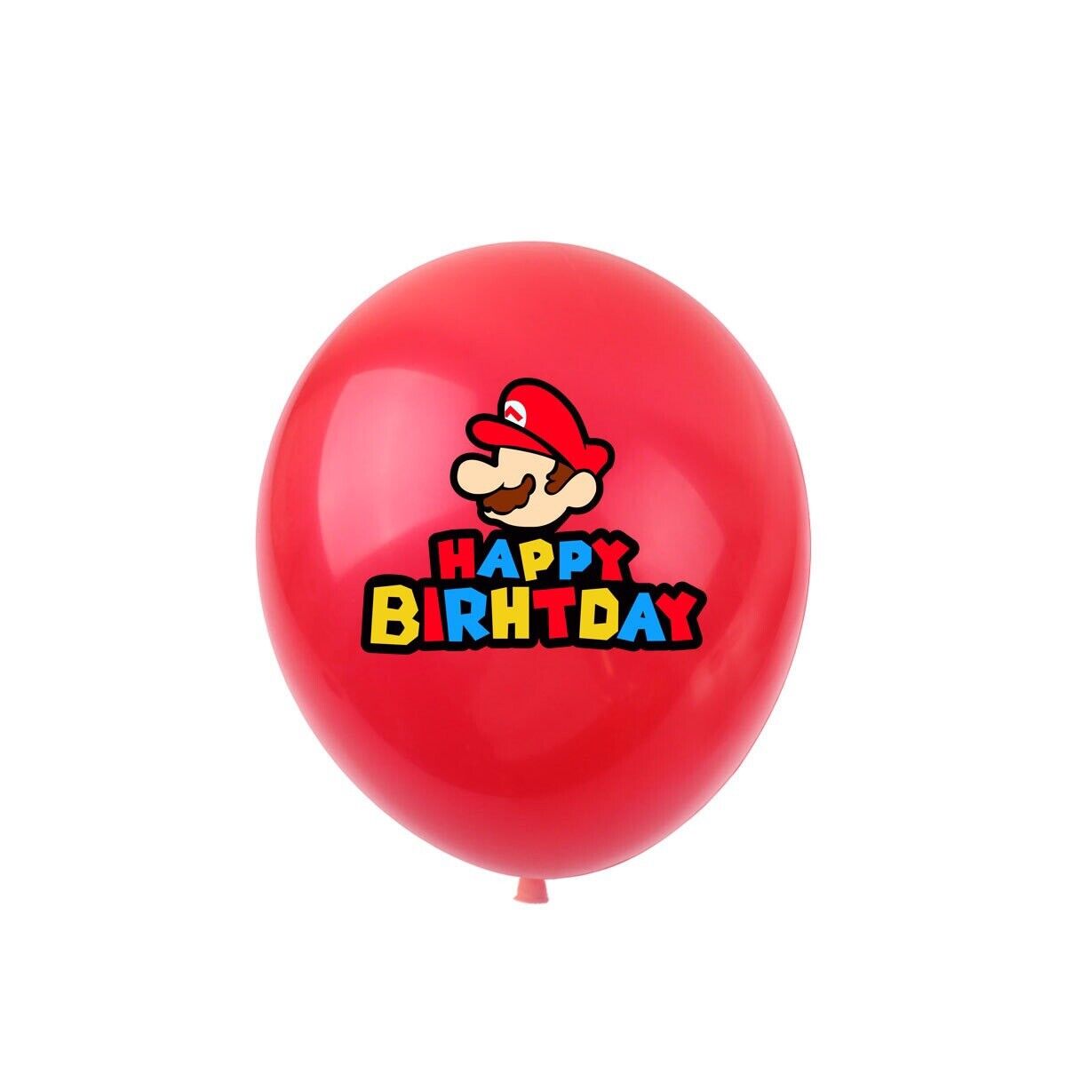super mario 12 ps Latex Happy Birthday balloons Party Fun KIDS DECOR AU STOCK