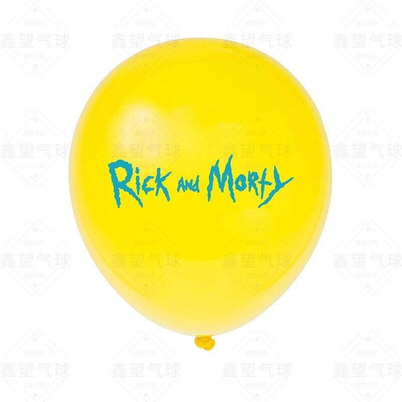 Rick & Morty 12 ps Latex Happy Birthday balloons Party Fun KIDS DECOR AU STOCK
