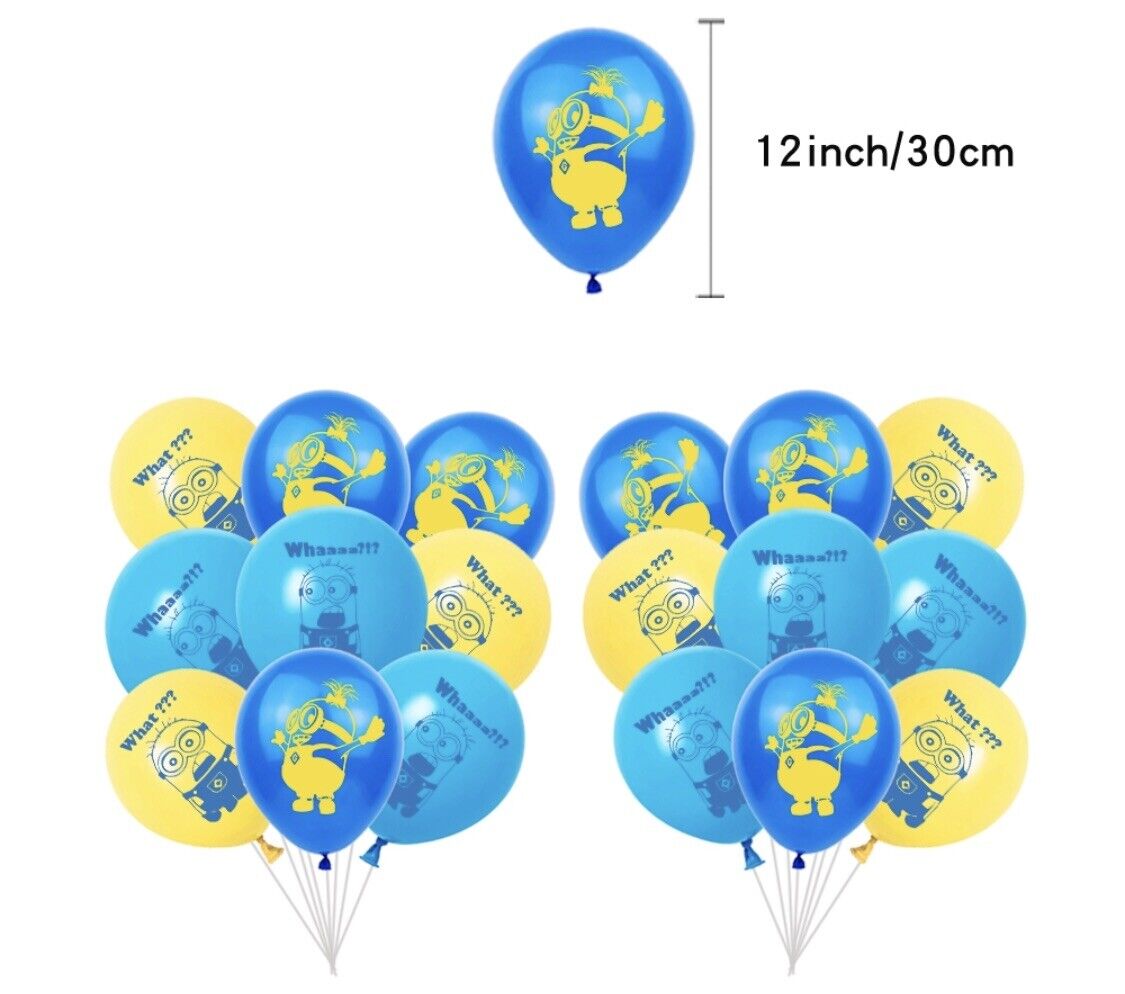 Minion 12 ps 12" Latex Happy Birthday balloons Party Fun KIDS DECOR AU STOCK