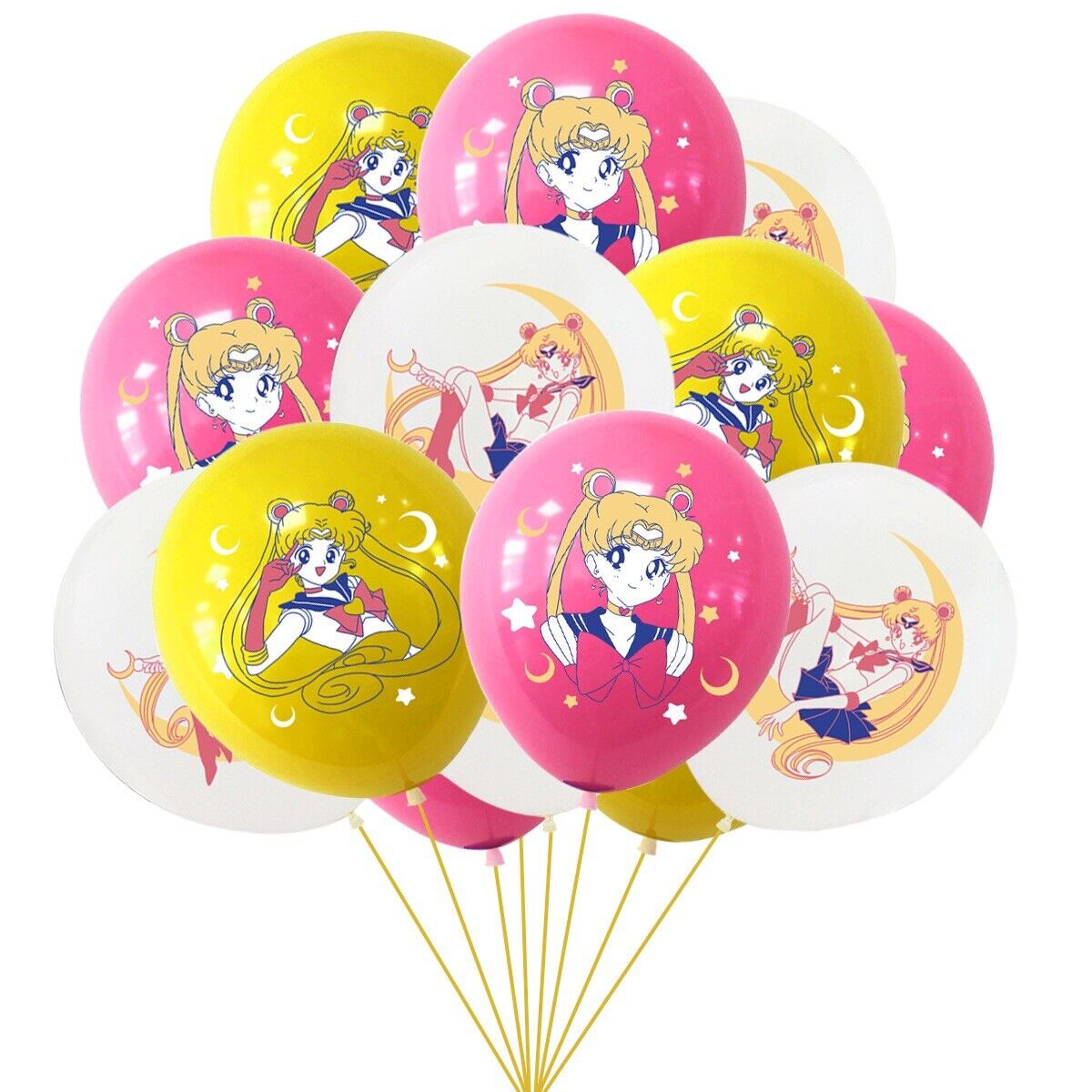 Sailor moon Balloons Happy birthday KIDS banner party set decor cake topper AU
