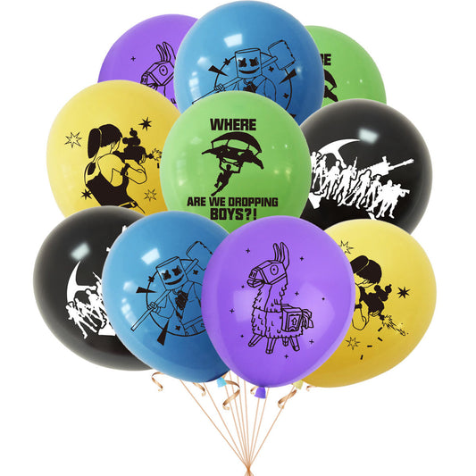 Fortnite 10 ps Balloons latex 12 inch happy birthday