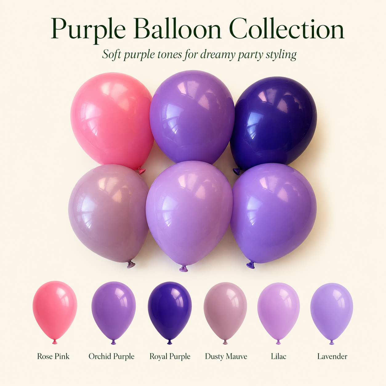Purple Latex Balloons | Party Balloons | 5”, 10” & 18”