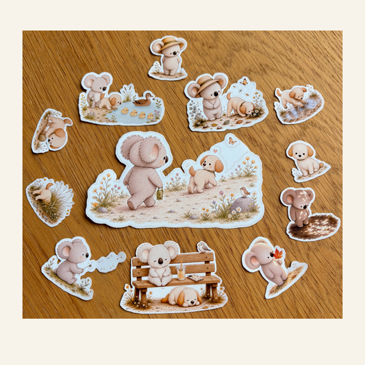 Olive & Little Pup Printable Stickers | Australian Little Joys