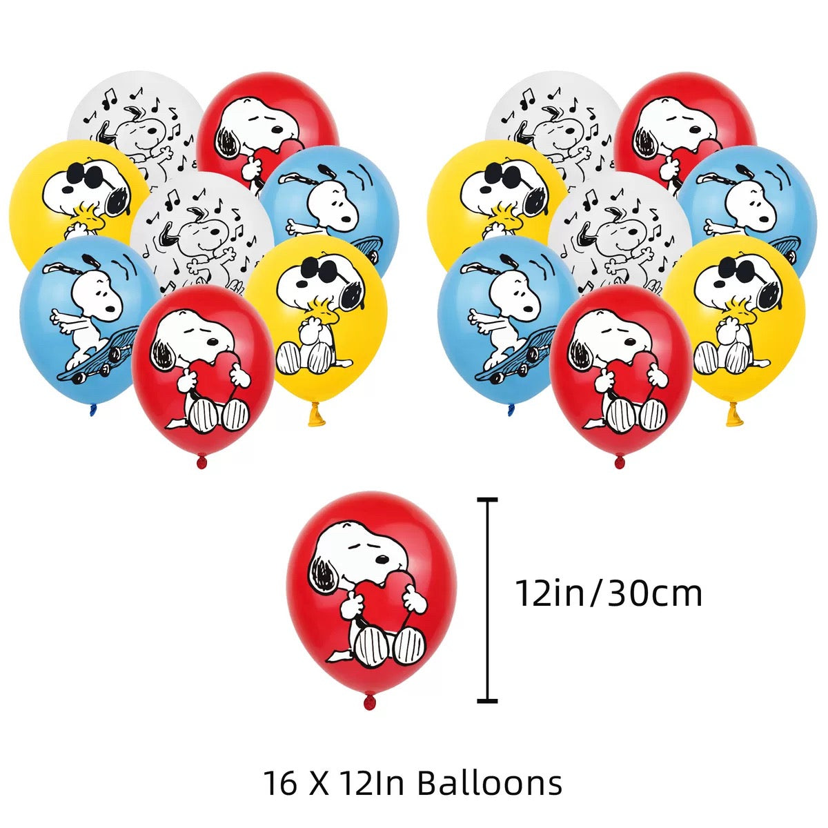 Snoopy Balloons Happy birthday KIDS banner party decor topper