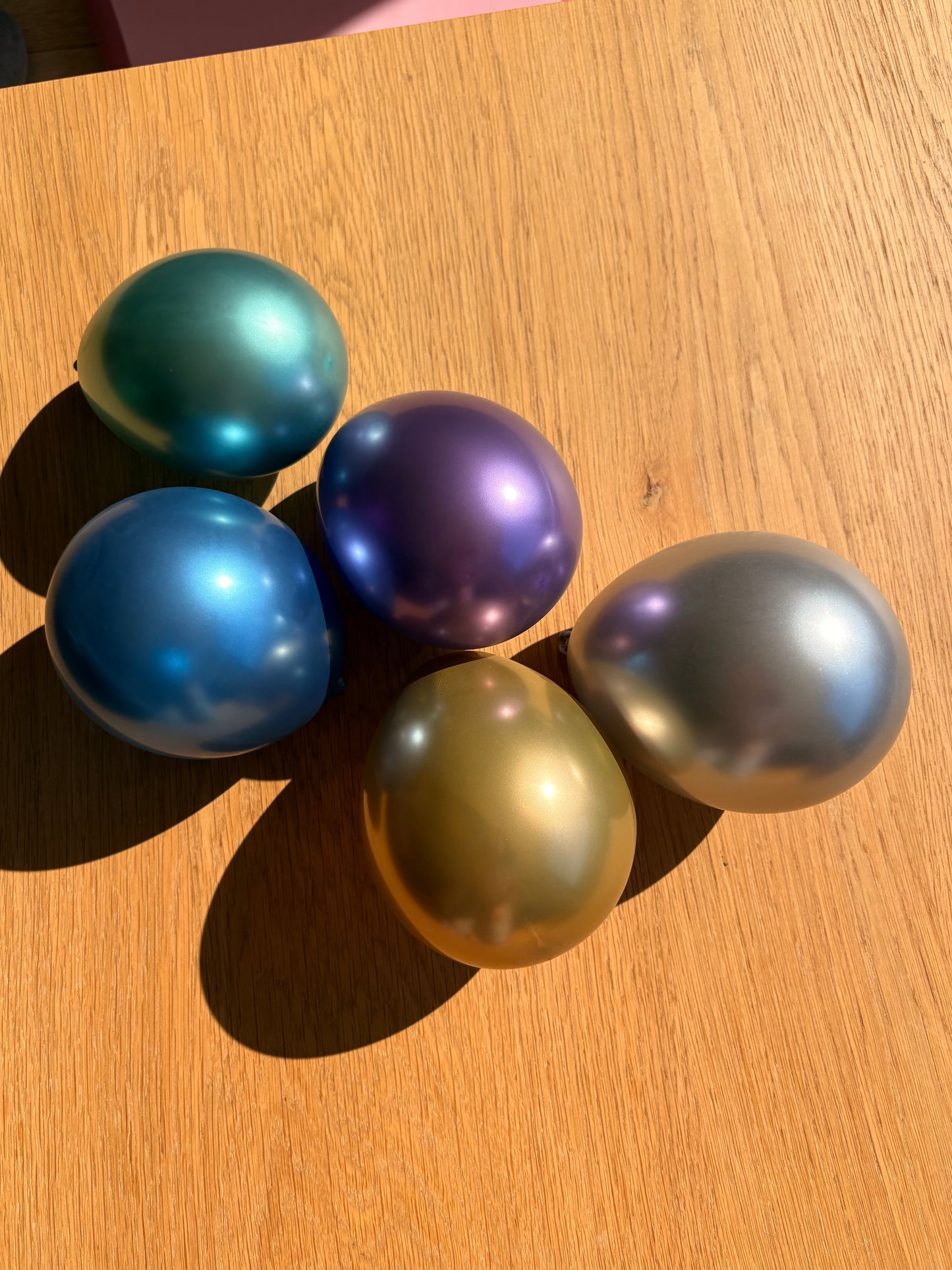 Metallic Latex Balloons | Teal, Blue, Purple, Silver & Gold | 5", 10" & 18"