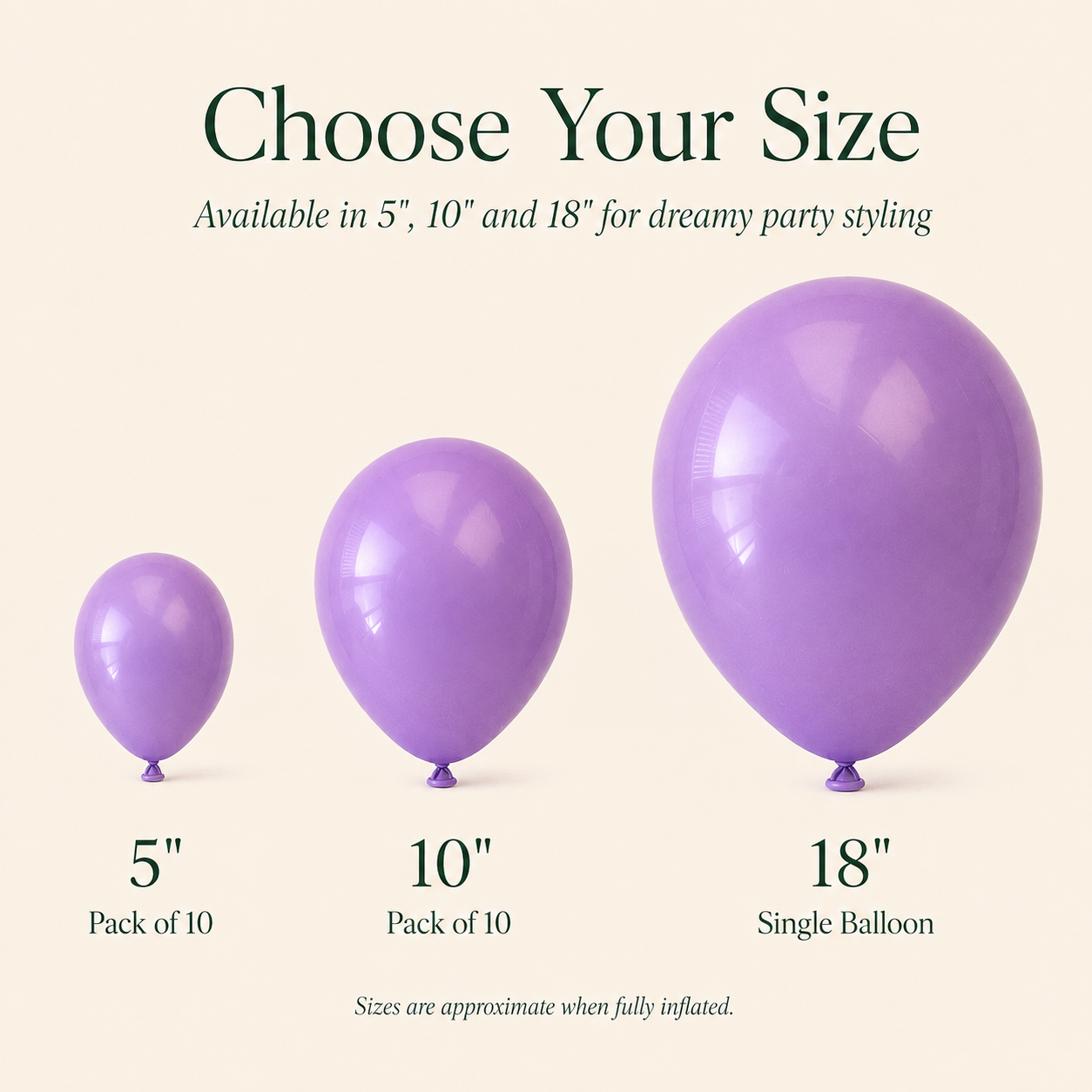 Purple Latex Balloons | Party Balloons | 5”, 10” & 18”