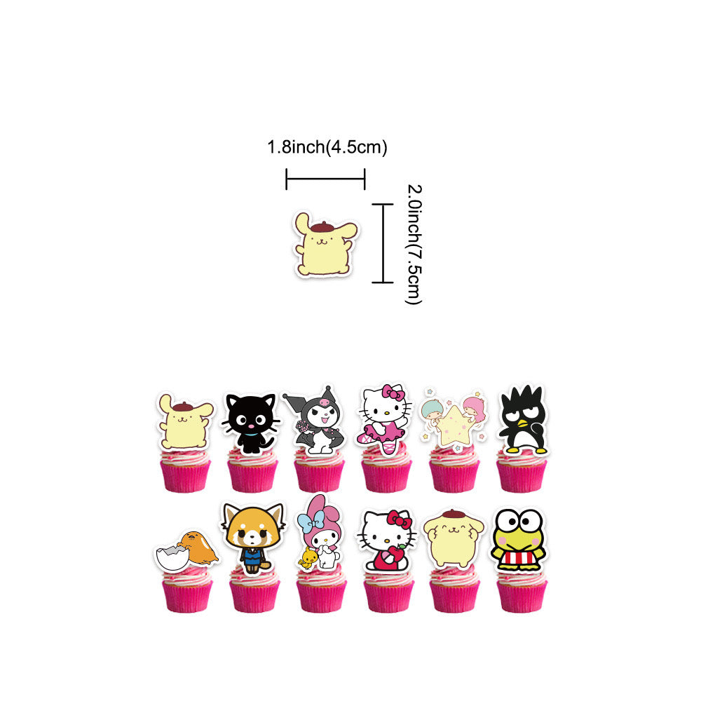Hello Kitty Sanrio Balloons Happy birthday KIDS banner party decor topper