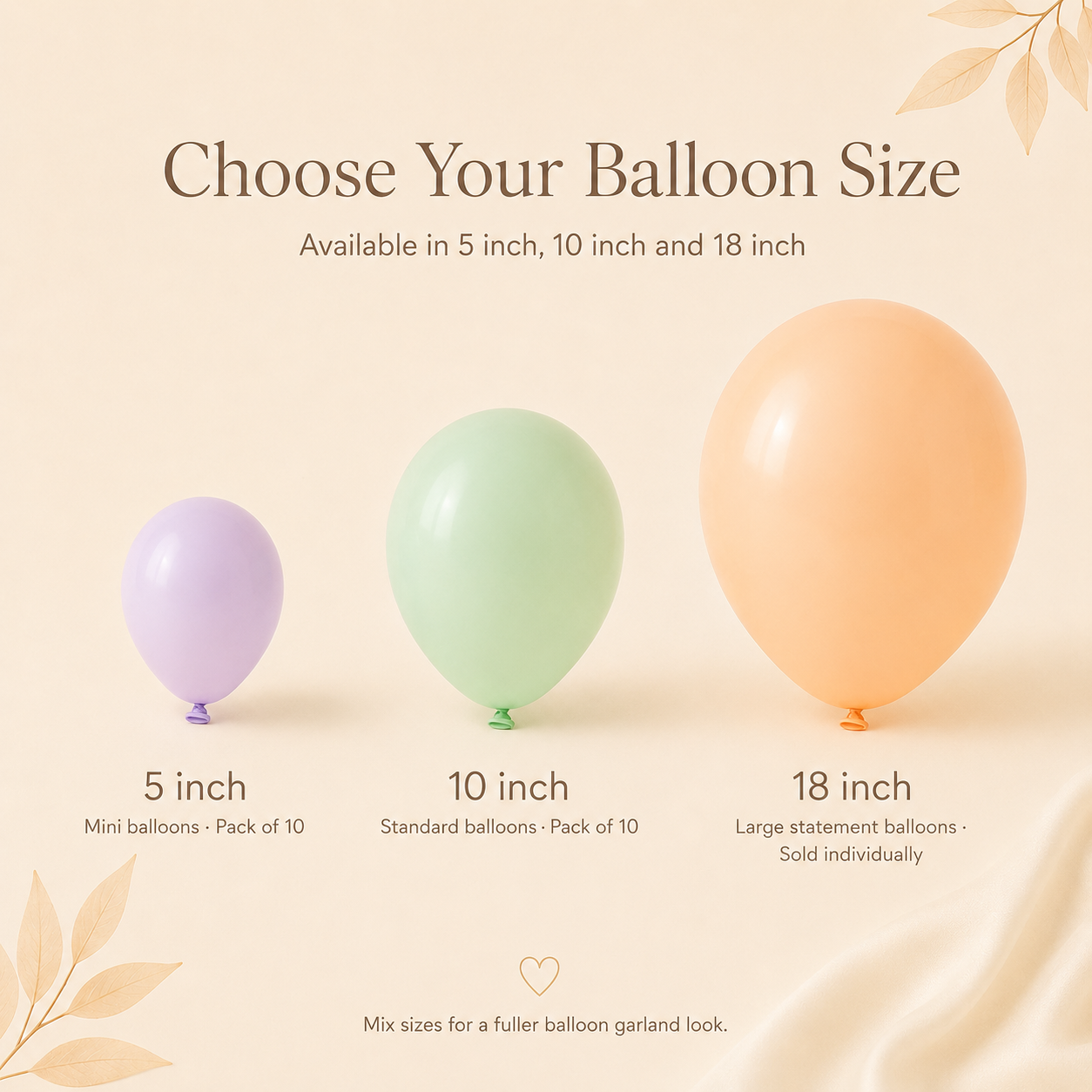 Macaron Latex Balloons | Pastel Party Balloons | 5", 10" & 18"