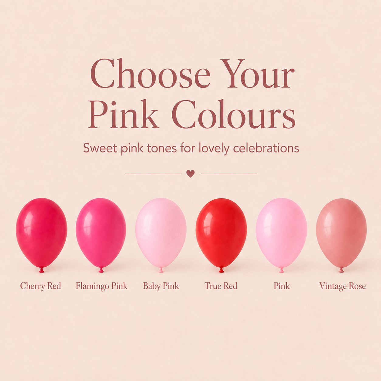 Pink & Red Latex Balloons | Pink Party Balloons | 5", 10" & 18"