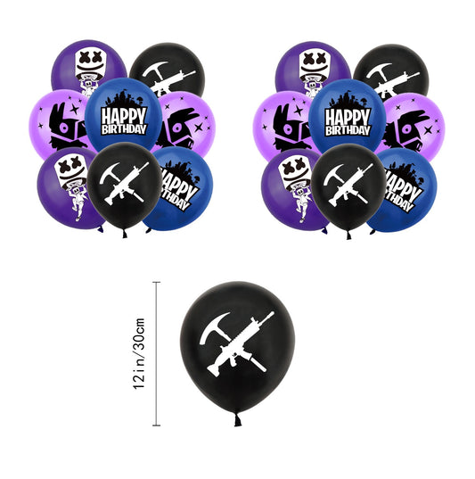 Fortnite 8 ps Balloons latex 12 inch happy birthday