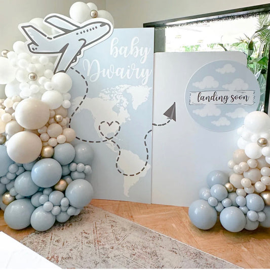 Balloon Garland Arch Wedding Baby Shower Birthday Deco party pastel blue, beige