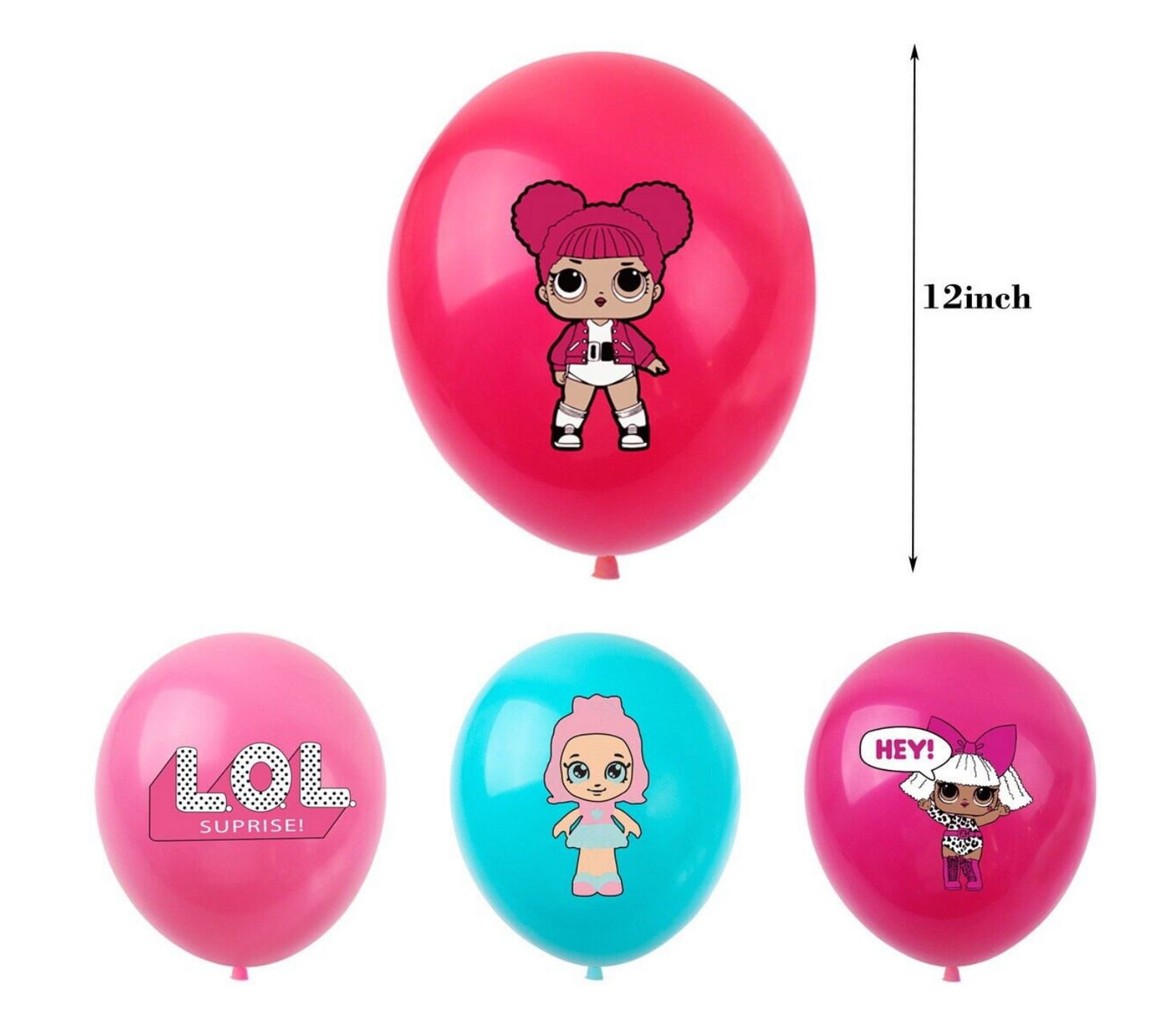 Lol dolls Balloons 12 ps 12" Latex Happy Birthday Party Fun KIDS DECOR AU STOCK