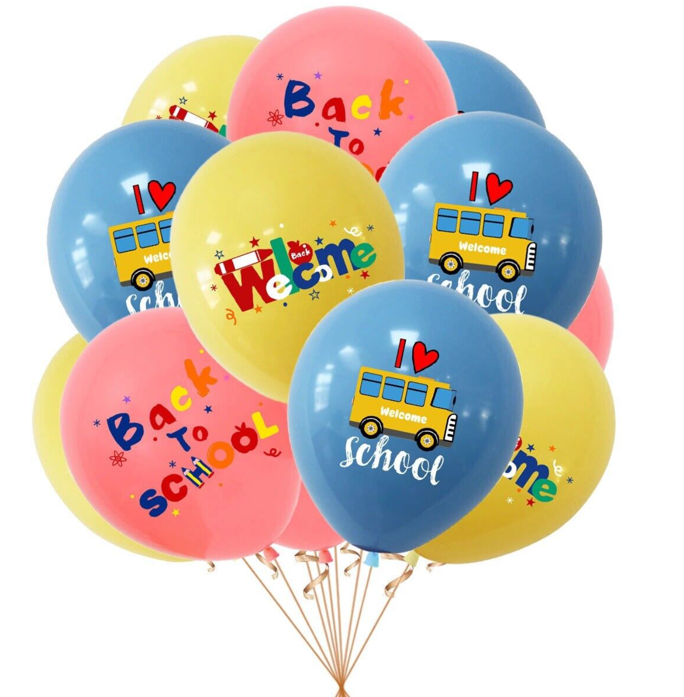 welcome back to school Balloons 6 ps 12" Latex Happy Party Fun KIDS DECOR AU