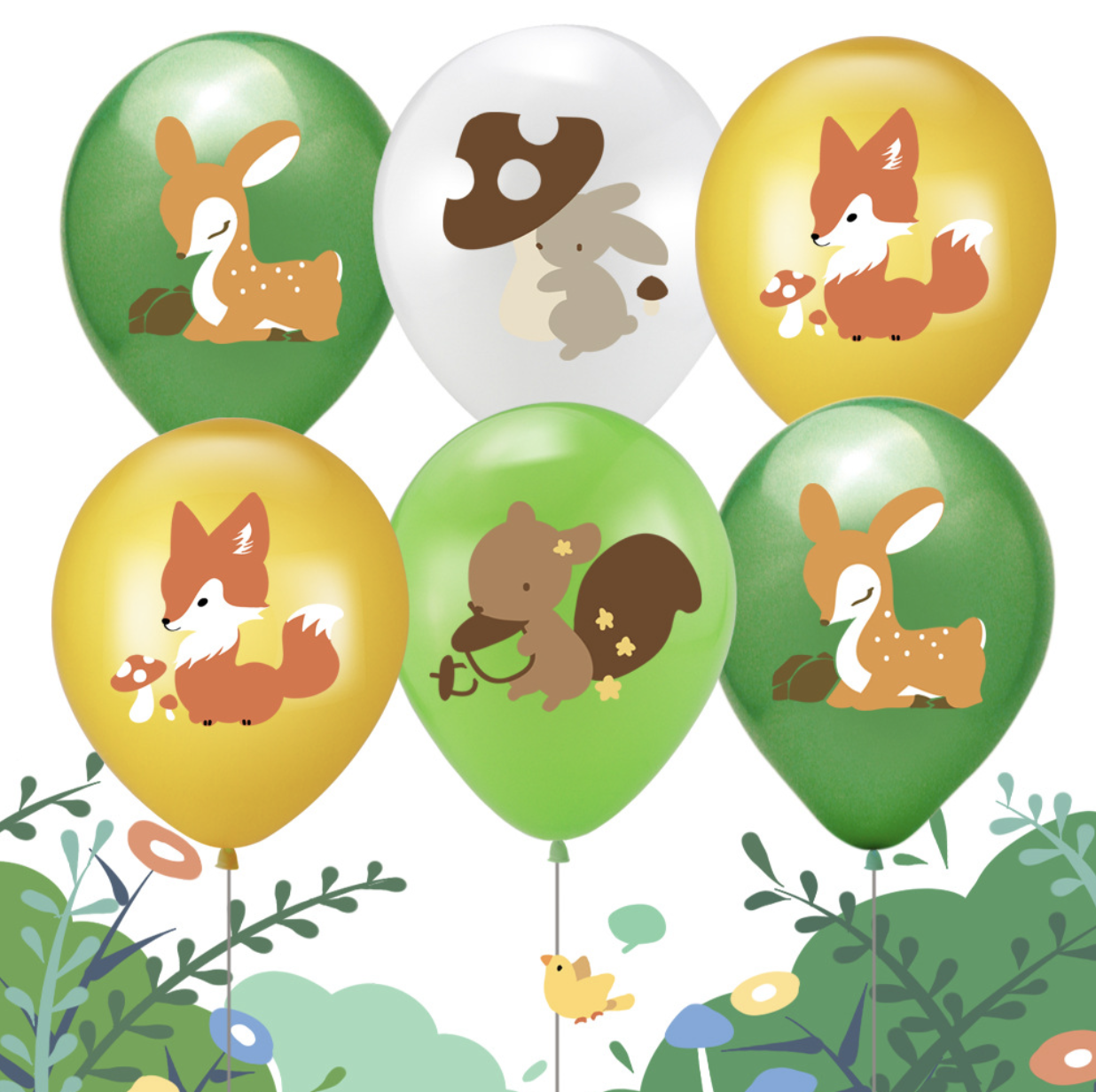 Jungle animal Happy birthday banner balloon Confetti party set AU Stock Sale