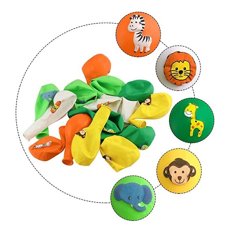 Jungle animals Balloons 5 ps Latex Birthday Party Fun DECOR AU STOCK