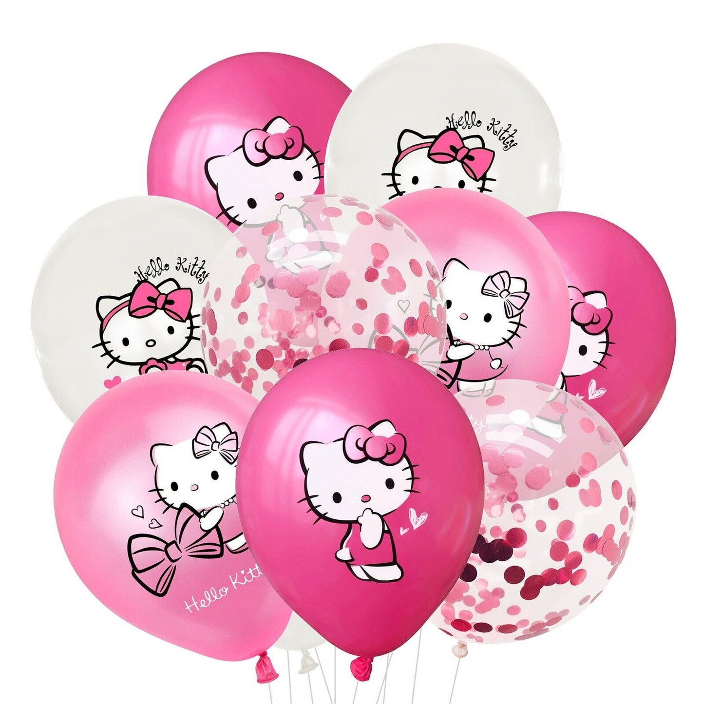 Hello Kitty Balloons Happy birthday KIDS banner party decor cake topper AU STOCK