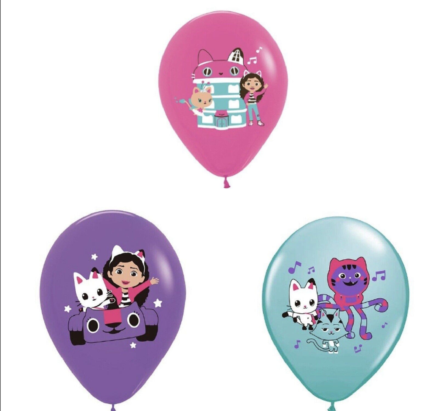 Gabby's dollhouse Balloons 12 ps 12" Latex Happy BirthdayParty Fun KIDS DECOR AU