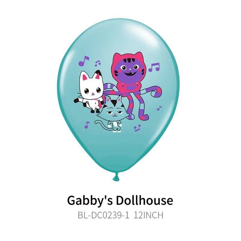 Gabby's dollhouse Balloons 12 ps 12" Latex Happy BirthdayParty Fun KIDS DECOR AU