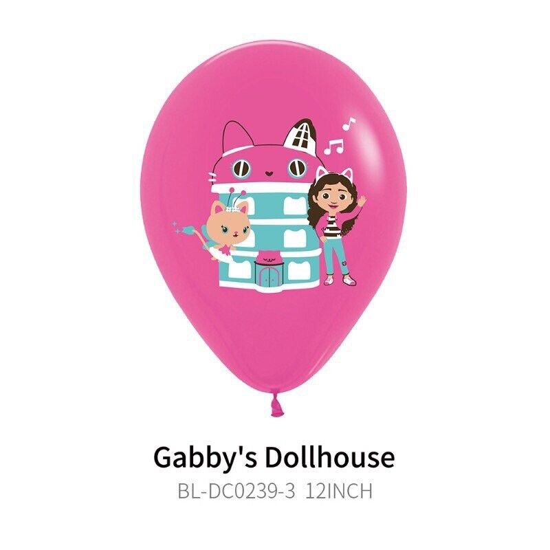 Gabby's dollhouse Balloons 12 ps 12" Latex Happy BirthdayParty Fun KIDS DECOR AU