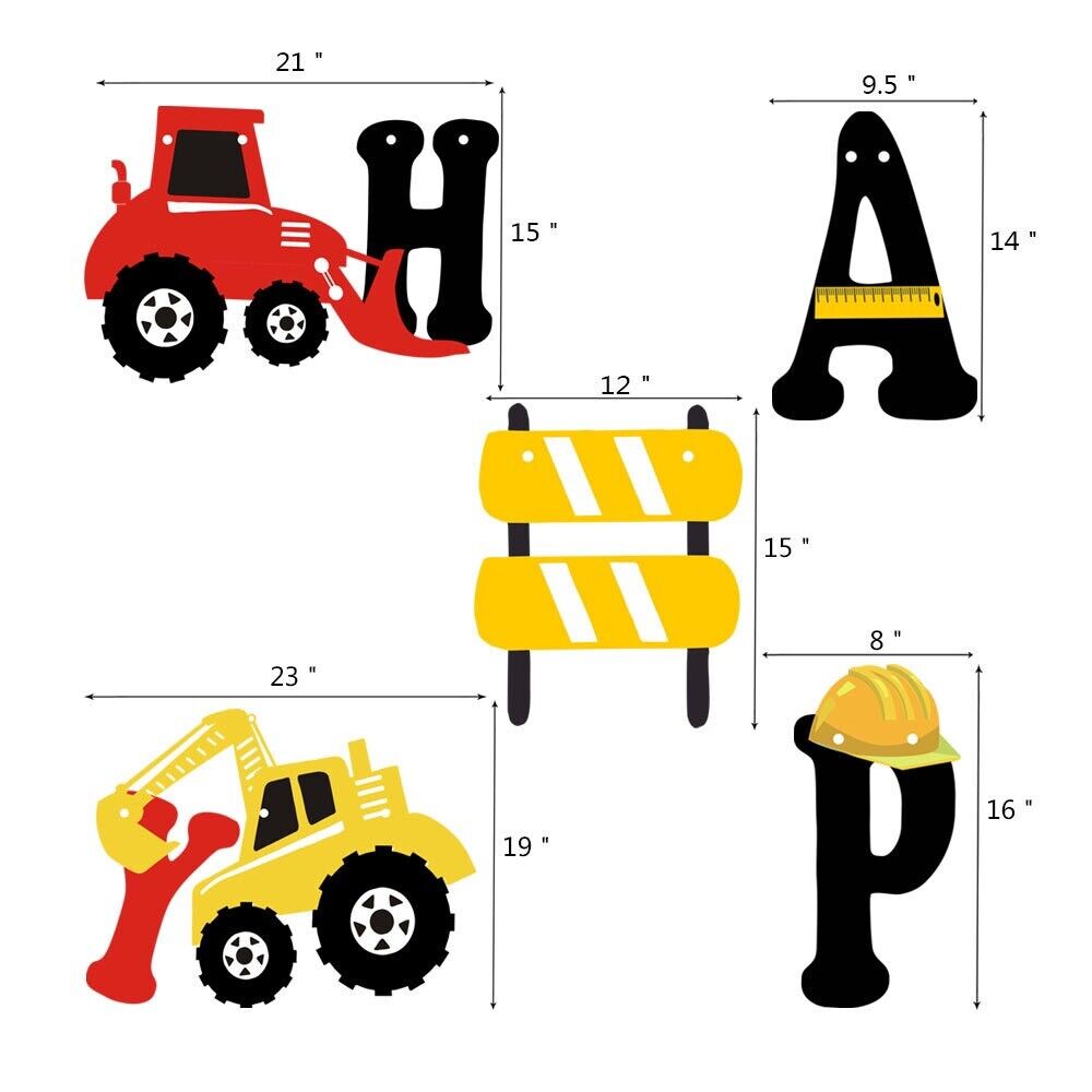 DUMP TRUCK happy birthday banner party AU STOCK tracked delivery