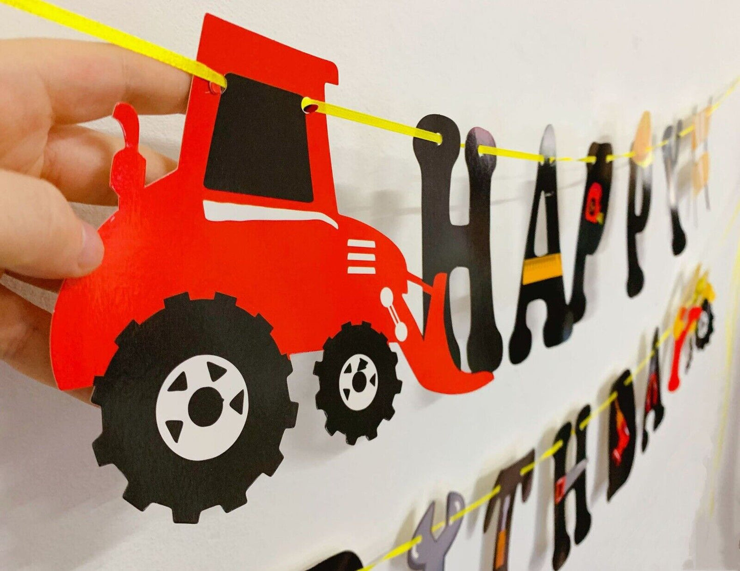 DUMP TRUCK happy birthday banner party AU STOCK tracked delivery