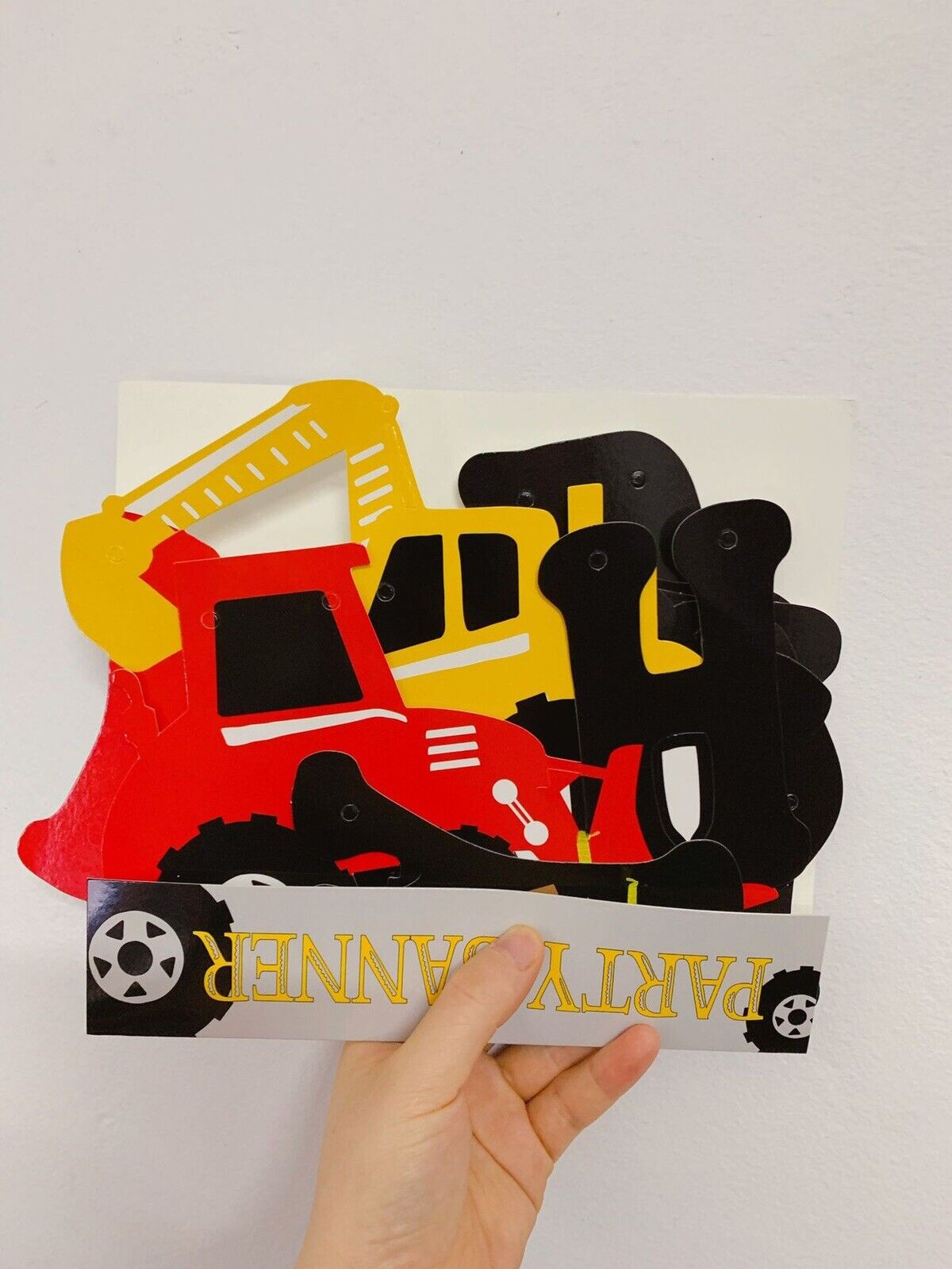 DUMP TRUCK happy birthday banner party AU STOCK tracked delivery