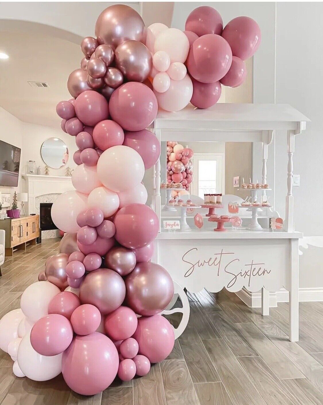 AU STOCK Balloon Arch Garland Wedding Party Birthday pink Metallic macaron deco