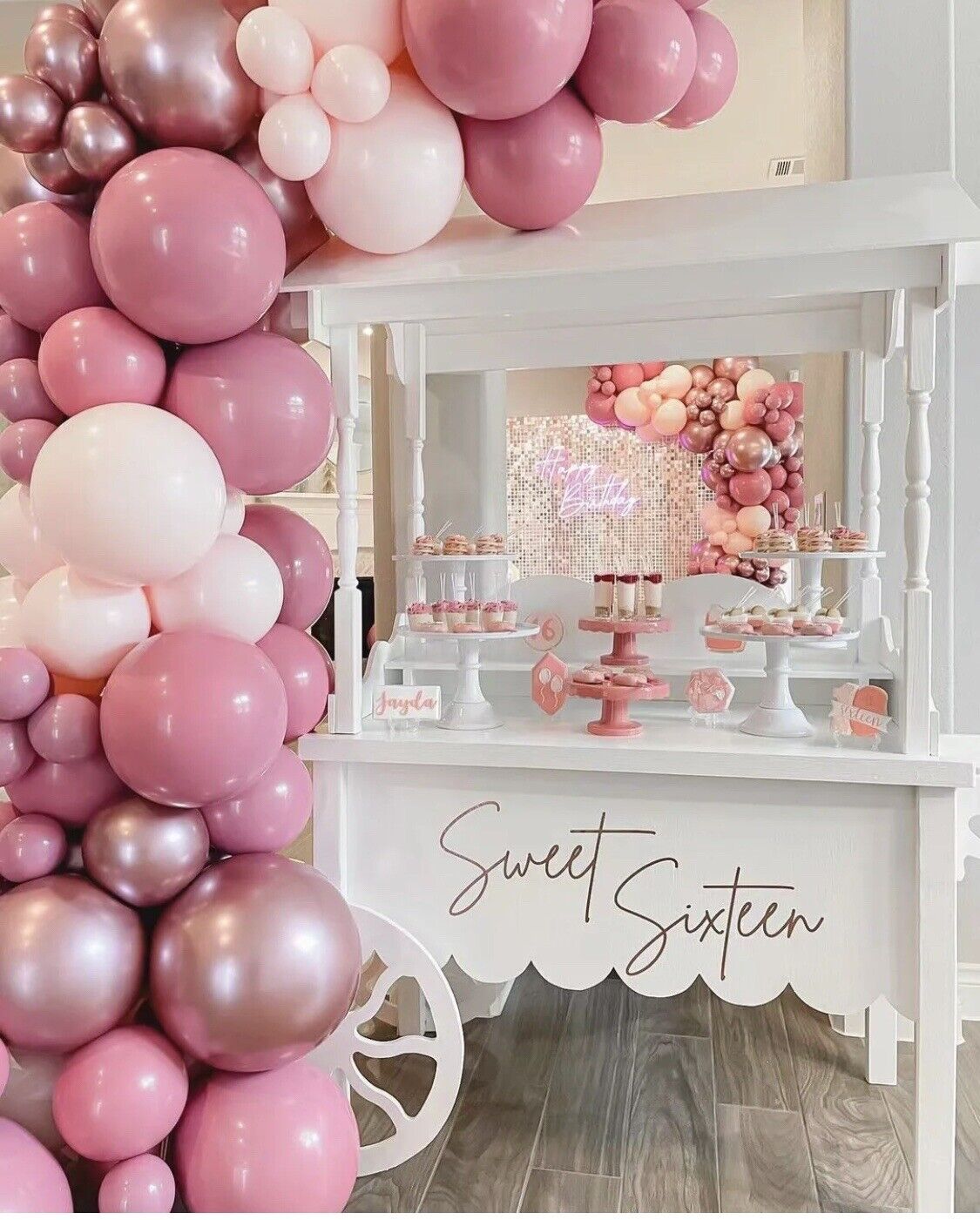 AU STOCK Balloon Arch Garland Wedding Party Birthday pink Metallic macaron deco