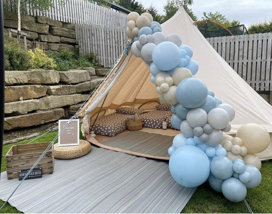 AU STOCK Balloon Arch Garland Wedding Party Birthday blue grey beige deco