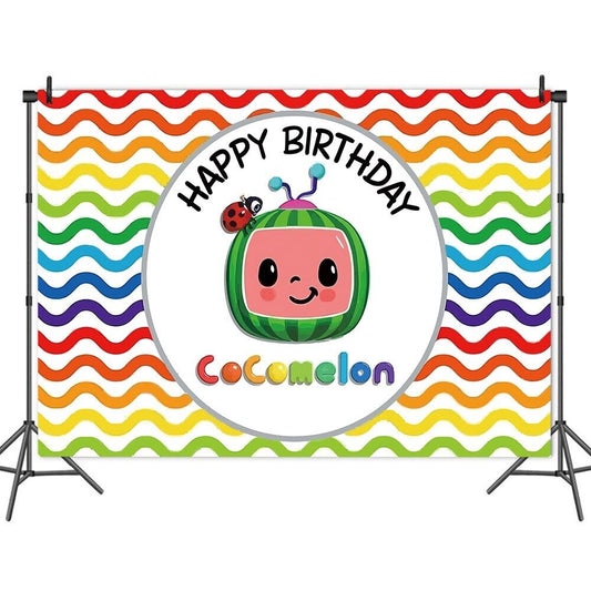 cocomelon Happy Kids Birthday Photography Backdrop Studio Background AU