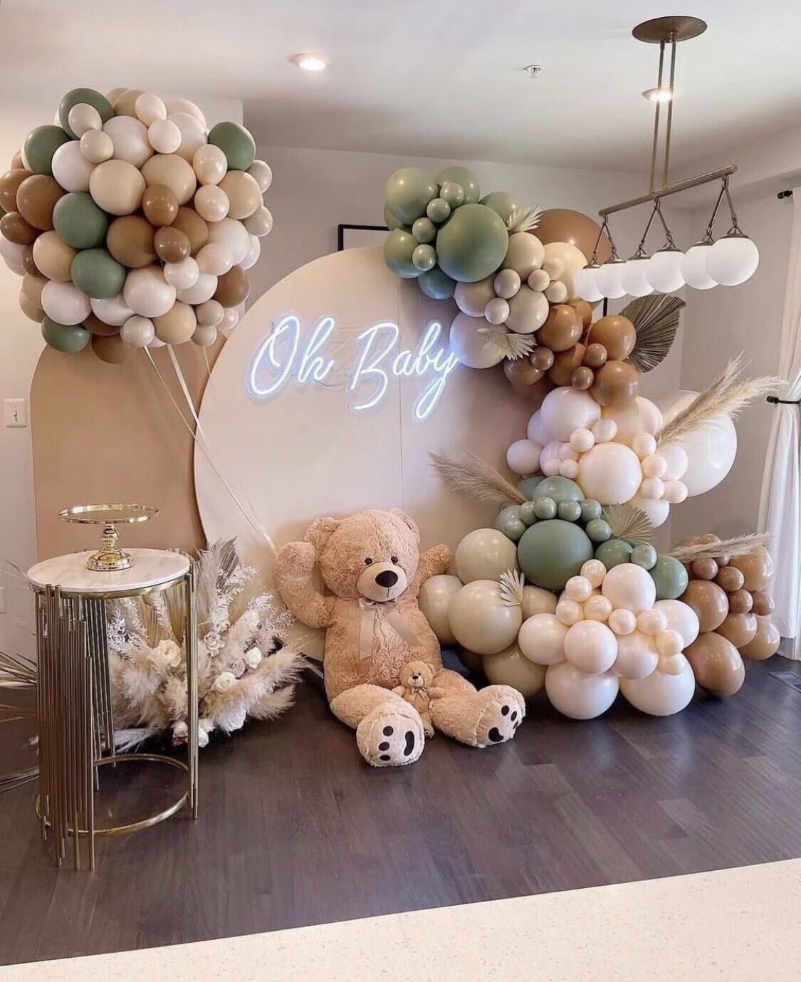 Retro green coffee beige Balloon Garland Arch Wedding Baby Shower Birthday AU