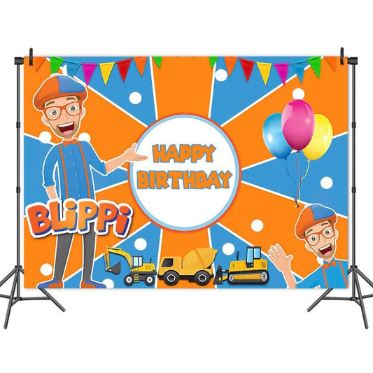 blippi Kids Birthday Photography Backdrop Studio Background AU STOCK