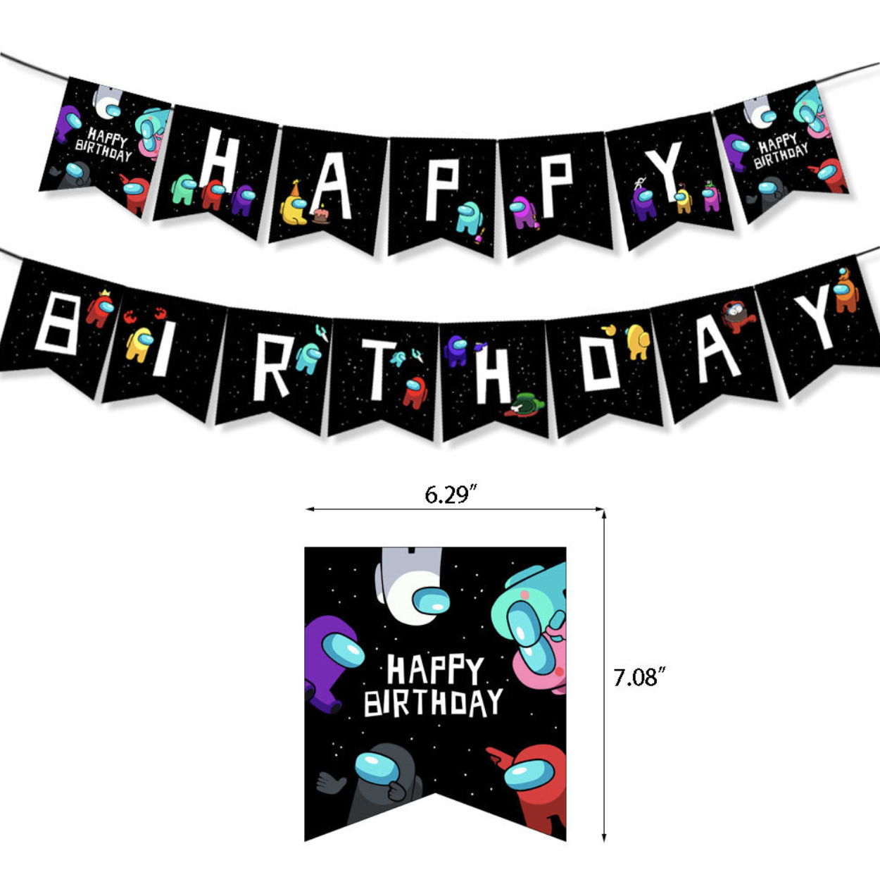 among us  Balloons Happy birthday KIDS banner  party set decor AU STO