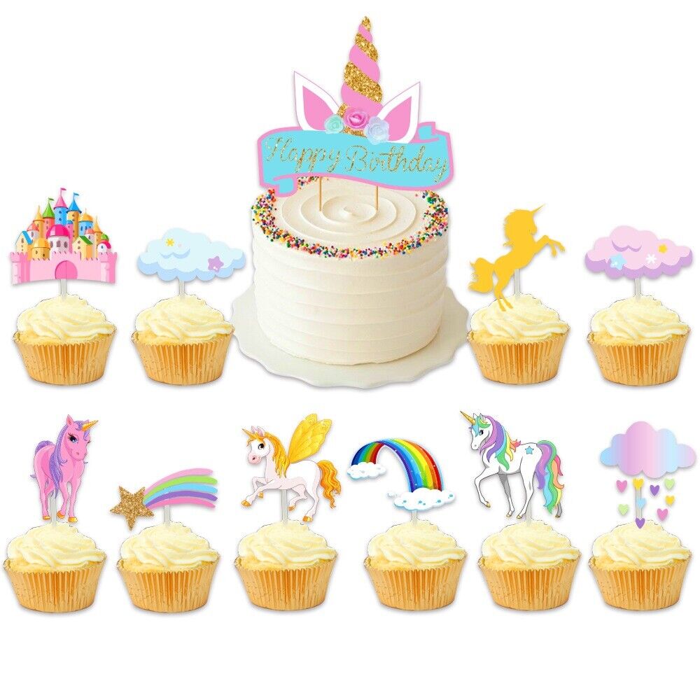 Unicorn Happy birthday banner balloon party set AU STOCK