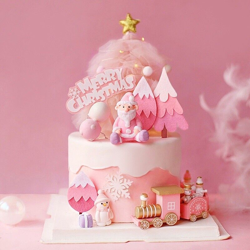 Christmas Party New Year Party Supplies Cake Topper Cake Flag Cake Decoration