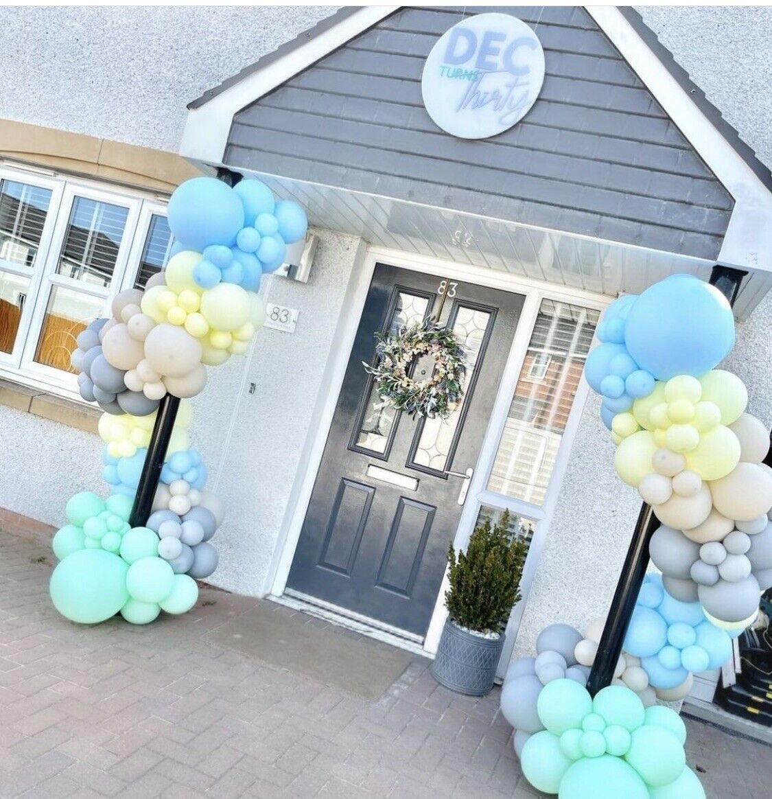 Green Beige Grey 5 Colour Balloon Arch Garland Kit Baby Wedding Birthday Party