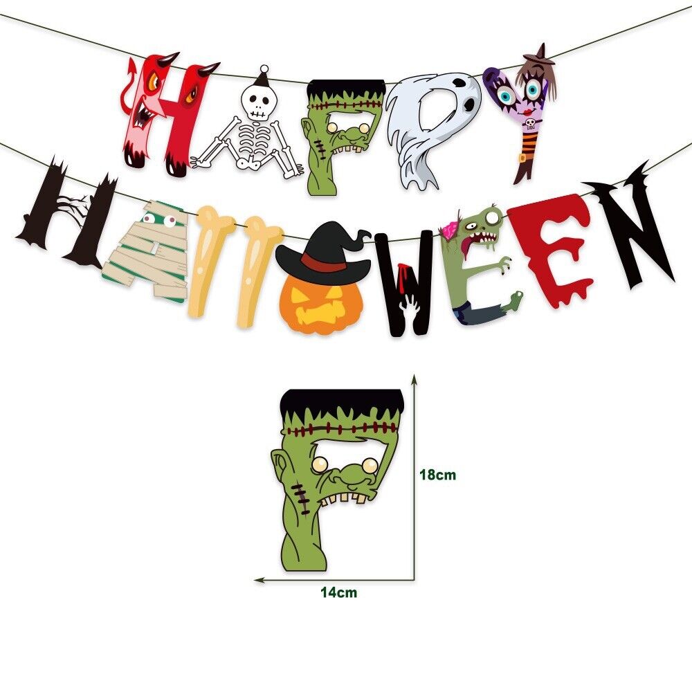 Halloween Banner Cake Topper balloon party set AU STOCK