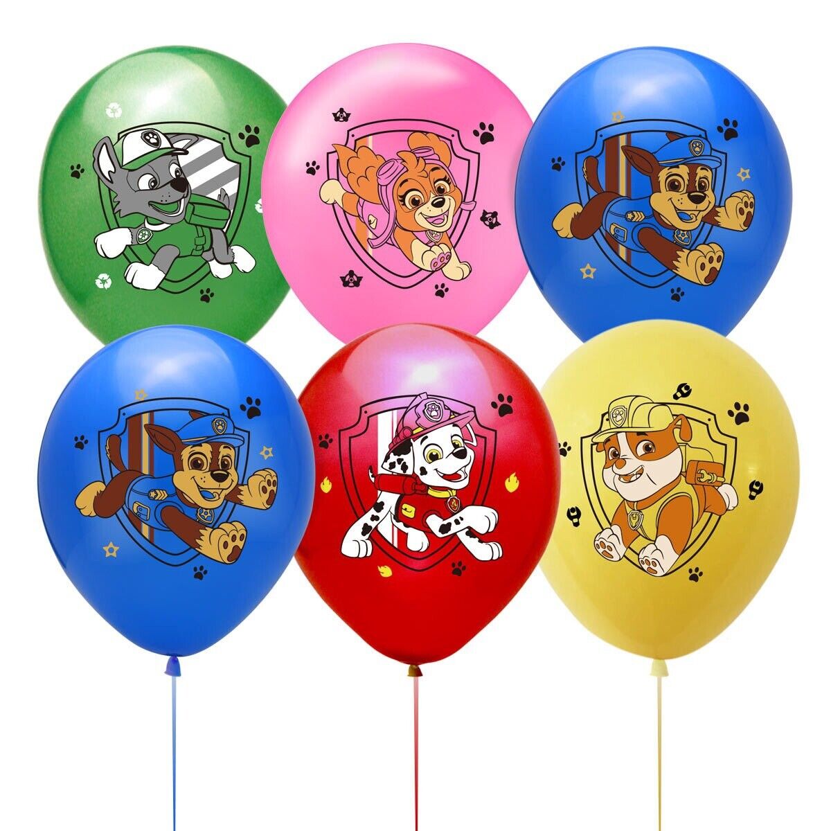 Paw patrol 10 ps Happy Birthday balloons Party Fun KIDS DECOR AU STOCK