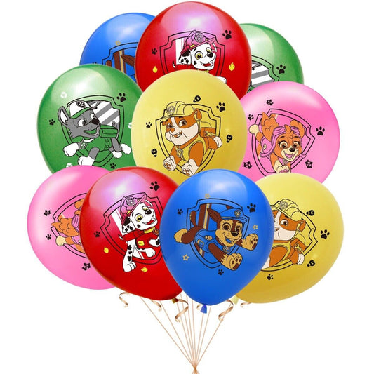 Paw patrol 10 ps Happy Birthday balloons Party Fun KIDS DECOR AU STOCK
