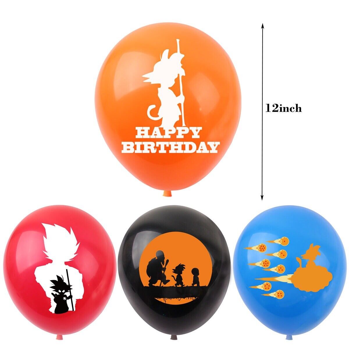 Dragon ball 12 ps Latex Happy Birthday  balloons Party Fun KIDS DECOR AU STOCK